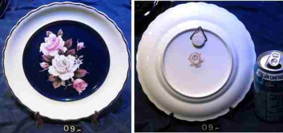 09 PLATO BLANCO AZUL ROSAS